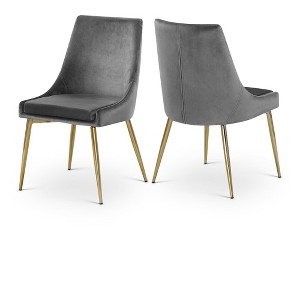 Meridian Furniture,Karina Velvet Dining Chair, Set of 2 - 1 of 4