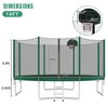 Jump Into Fun 14 FT Recreational Trampoline for Kids Equipped with seamless fully enclosed safety net Basketball Hoop and Ladder for Kids and Adults - 2 of 4