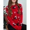 Girls Christmas Sweaters Casual Crewneck Long Sleeve Knit Pullover Jumper Tops - 3 of 3