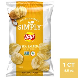 Simply Lay's Sea Salted Thick Cut Potato Chips - 8.5oz - 1 of 4