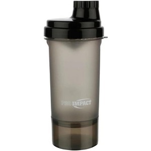 Amber Fight Gear Super Shaker Glass Big with Storage Cap No. 3, BPA-Free, Leak-Proof Protein Shaker, Wide Mouth, Hi-Flow Cap, Bottom Storage, Black - 1 of 1