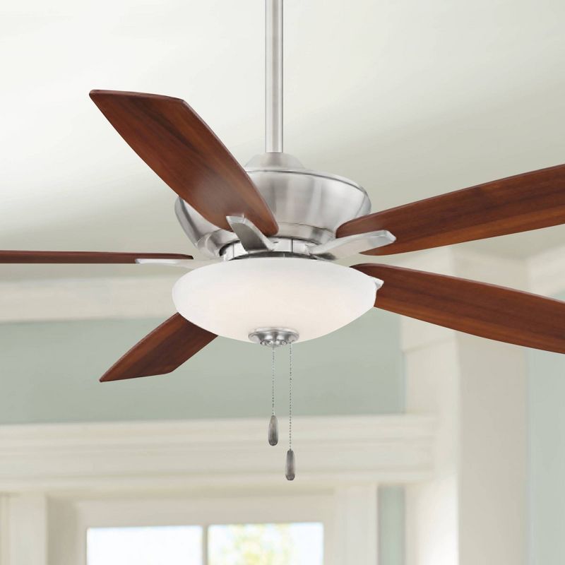 52" Minka Aire Minute Brushed Nickel LED Ceiling Fan with Pull Chain, 2 of 5