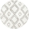 Nuloom Iola Geometric Shag Area Rug, Round 5' 3", White - 2 of 4