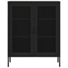 vidaXL Storage Cabinet Black Steel Large Height-Adjustable Shelves - Black - 3 of 4