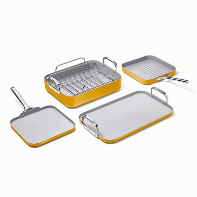 Caraway Home 9pc Non-Stick Ceramic Cookware Set Marigold