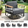 Belord Metal Outdoor Furniture Set with Extra Thick Cushion, 9PCS Patio Furniture Set with 6" Thick Cushions Swivel Chair and 10" Thick Cushions Couch - 4 of 4