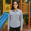 Erika Women's Jane 2-Pocket Thermal Shacket or Shirt | Grisaille Blue - 4 of 4