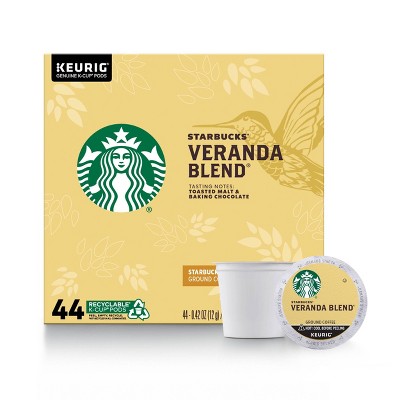 Starbucks Blonde Roast K-Cup Coffee Pods — Veranda Blend for Keurig Brewers — 1 box (44 pods)
