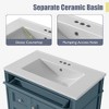Lyngins Modern Freestanding Vanity with Ceramic Basin, Bathroom Storage Cabinet with 2 Drawers & Tip-out Drawer, Single Sink Bathroom Vanity - 3 of 4