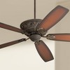 60" Casa Vieja Montego Vintage Rustic Farmhouse Indoor Ceiling Fan Bronze Teak Shaded for Living Kitchen House Bedroom Family Dining Home Office Room - 2 of 4