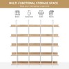 Sapphtopaz Modern 5-Tier Bookshelf with Metal Frame Utility Storage Shelves Industrial Bookcase Organization and Storage for Living Room - 3 of 4
