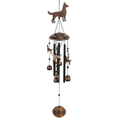 40" Brown Iron Dog-Themed Outdoor Wind Chimes