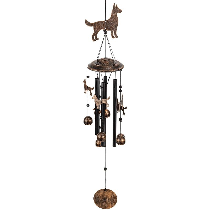 VP Home 40" H Iron Dogs Wind Chimes for Outside, Brown, 3 of 6
