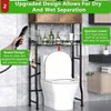 Over Toilet Storage Cabinet 2 - Door Bathroom Organizer Shelf Freestanding Space - Saver Toilet Rack with Privacy Resistant - 3 of 4