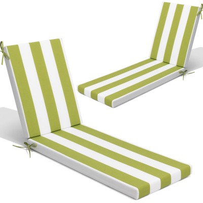 Crestlive Products Patio Outdoor Chaise Lounge Cushion Beige 2 PC