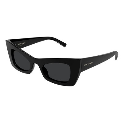 Saint Laurent SL 702 001 Womens Cat-Eye Sunglasses Black 49mm