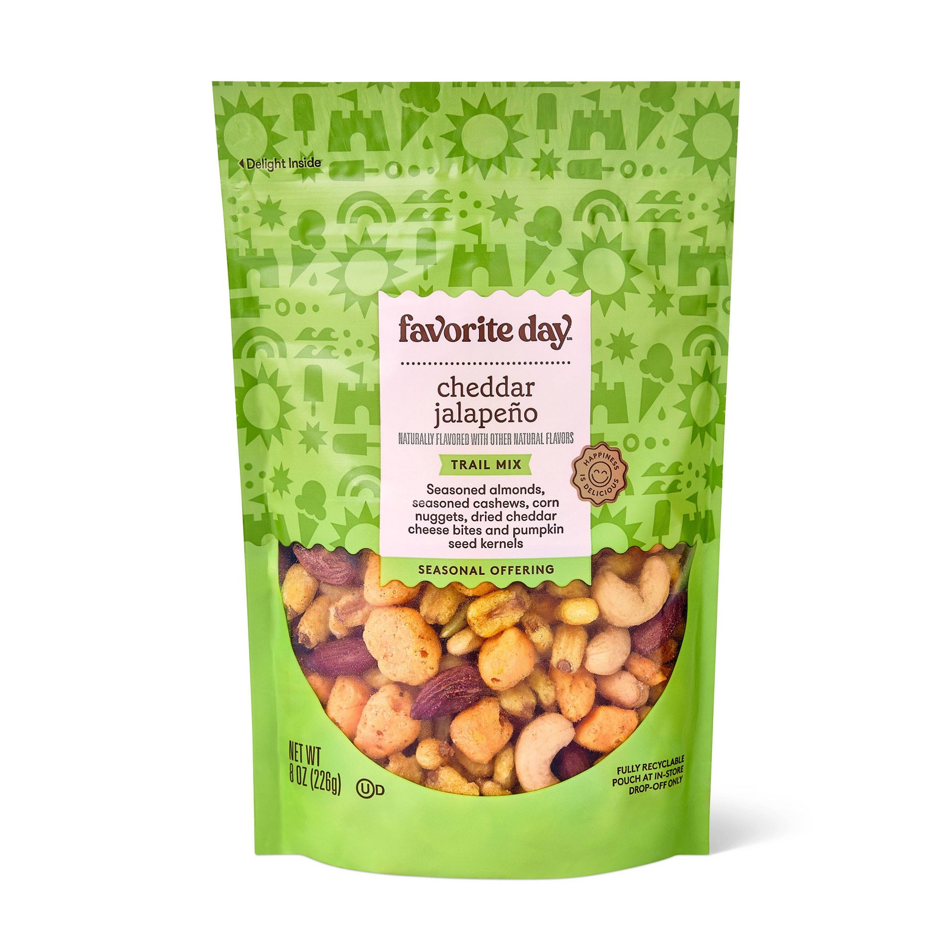 Cheddar Jalapeno Flavored Trail Mix - 8oz - Favorite Day™