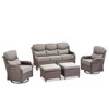 Gymojoy Outdoor Patio Sofa Ottoman with Swivel Chairs 3-Seat Sofa Glider Chairs Ottoman - 3 of 4