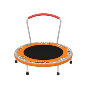 KWPZQEB 36 Inch Mini Exercise Trampoline, Compact Fitness Trampoline with Handle for Kids Ages 1-6, Fitness Rebounder Indoor, Garden, Max Load 150lbs - 1 of 4