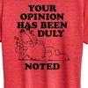 Women's - Garfield - Your Opinion Has Been Duly Noted Short Sleeve Graphic T-Shirt - 2 of 4