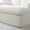 102" Oversized Modular Sectional Sofa Bed with Double Lounge Chaise, Plush Corduroy Sofa Bed, No Assembly Needed, Deep Seat Comfort - 2 of 4