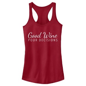 Lost Gods Wine Quote Racerback Tank Top - 1 of 4