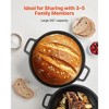 VEVOR Cast Iron Dutch Oven, 2-in-1 Pre-Seasoned Pot with Skillet Lid, 5QT Cookware Pan with Proofing Basket, Bread Baking Accessories, Compatible 500℉ - 2 of 4