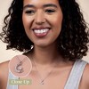 GILDED 1/10 Cttw Necklace in 10KT White Gold or 14KT Yellow Gold Over Sterling Silver, Moon & Star Pendant, Natural Round-Cut Diamond, 18" Cable Chain - 3 of 4