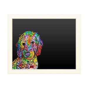 Trademark Fine Art Functional Chalkboard with Printed Artwork - Dean Russo 'Sweet Poodle' Chalk Board Wall Sign - 1 of 4