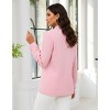Women's Blazer Front Button Lapel Collar Suit Jackets with Faux Flap Pockets Long Sleeve Open Front Business Casual Blazer Office Outifts - 2 of 4