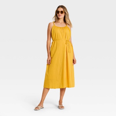 Женские платья A New Day Women's Beaded Tie-Waist Maxi Dress - A New Day™ Yellow S — фото 3