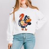 Plaid Turkey Patchwork Print - Women's Graphic Sweatshirt - 3 of 4