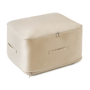 NewHome"Large Foldable Storage Bag for Comforters, Quilts, Bedding, Pillows with Dual Zippers & Compression"apricot - 1 of 4