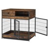 DSVIMOY Dog Crate with Drawer , Kitchen Island End Table, Pet Friendly Furniture, Brown, 31.5"*22.64"*30.59" - 2 of 4