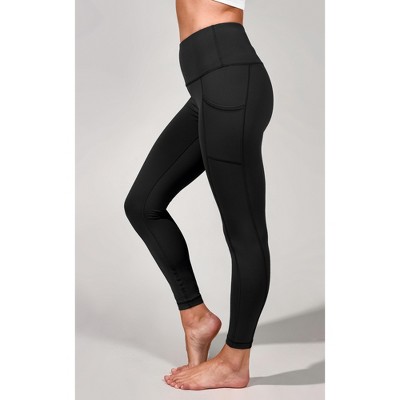 90 Degree By Reflex Fleece Lined Leggings - Yoga Pants - Black - Import It  All