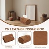 Unique Bargains PU Leather Home Car Office Decorative Rectangular Tissue Box Cover - 3 of 4