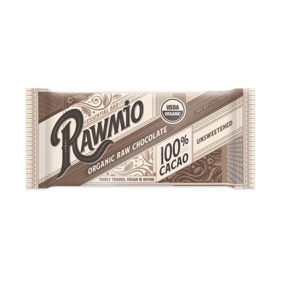 Rawmio Organic Essential Dark Chocolate Bar - 100% Cacao