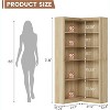 71.8" Black Corner Bookcase, Farmhouse L-Shaped 5-Tier Bookshelf with Storage - 2 of 4