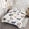 Boersma Horse Comforter Bedding Set - Watercolor Painting Horse and Flowers Print, Soft Breathable Fabric for All-Season Comfort - 4 of 4