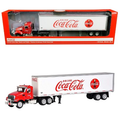 Truck Tractor with 53' Trailer "Drink Coca-Cola" Red and White 1/50 Diecast Model by Motorcity Classics