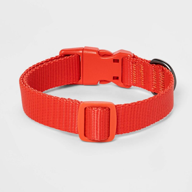 Basic DTM Dog Adjustable Collar - Tomato Red - Boots & Barkley™, 2 of 3
