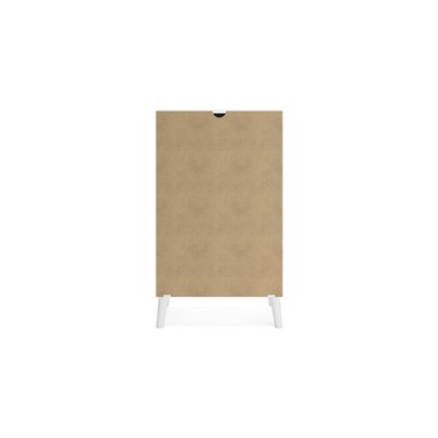 Piperton White and Brown 5-Drawer Chest with Ball Bearing Glides