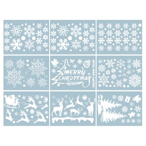 Unique Bargains Christmas Decorations for Windows and Home Christmas Window Clings Party Supplies White 1 Set - 1 of 4