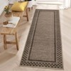 Modern Geometric Bordered Living Room Bedroom Rugs, Ultra Thin Soft Non Slip Large Carpet for Dining Room Office Classroom - 3 of 4