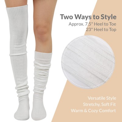 Wrapables Women's Winter Knit Over the Knee Thigh High Boot Socks - image 4