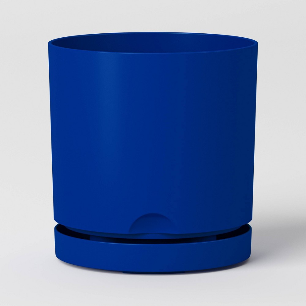 Recycled Resin Indoor Outdoor Planter Candid Cobalt 8" - Room Essentials™