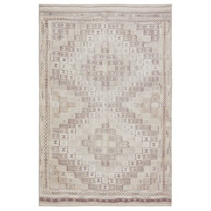 5'x7'6" Kate Lester & Davina Geometric Area Rug Beige/Burgundy - Jaipur Living: Vintage Living Room Rug - 1 of 4