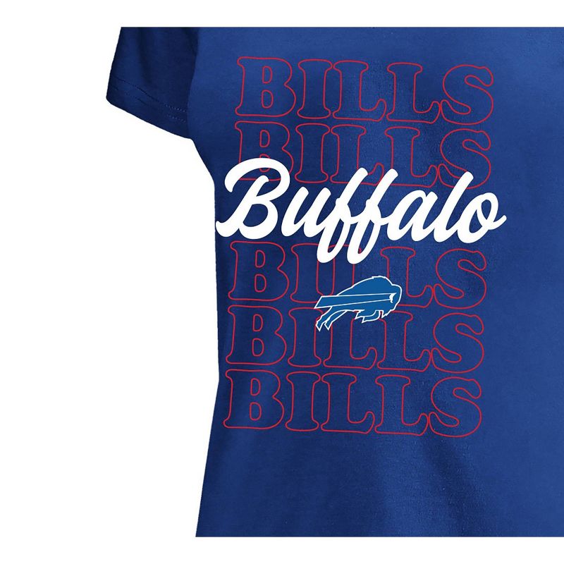 NFL Buffalo Bills Women's Plus Size Short Sleeve V-Neck T-Shirt, 3 of 4