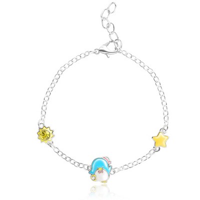 Sanrio Hello Kitty Charm Hearts Bracelet - Officially Licensed, 6.5 + 1''  Chain