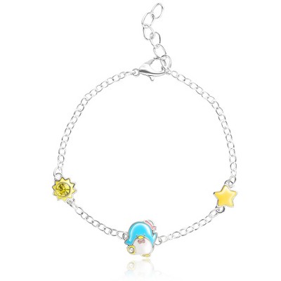 Sanrio Hello Kitty and Friends Womens Silver Plated Bracelet with Sun and  Star Charm Pendants, 6.5 + 1, Officially Licensed